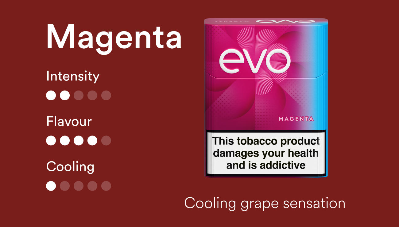 evo peppermint flavour on demand tobacco sticks Buy EVO Magenta Heated Tobacco Sticks