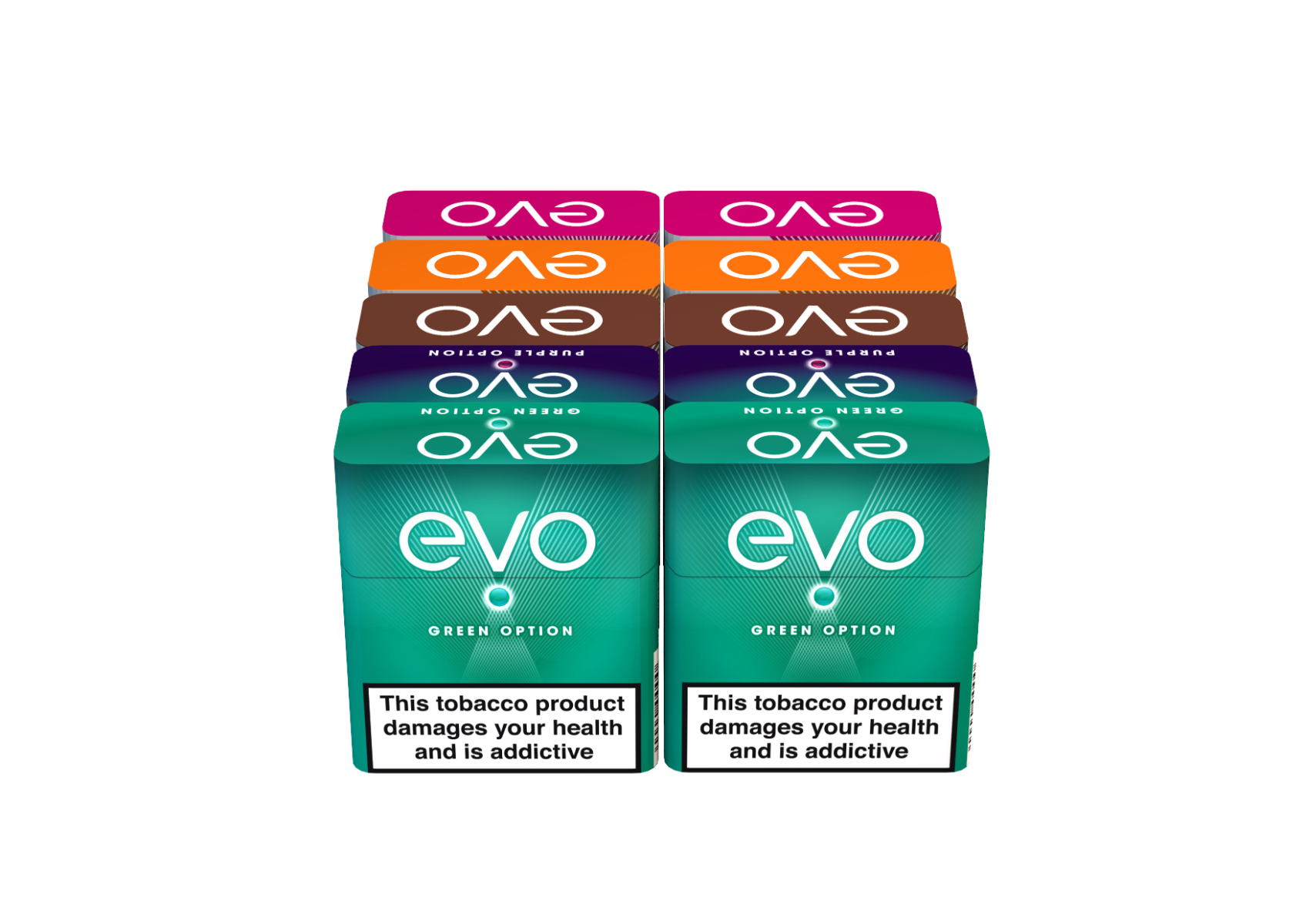 10 packs of EVO heated tobacco refills, mixed flavours